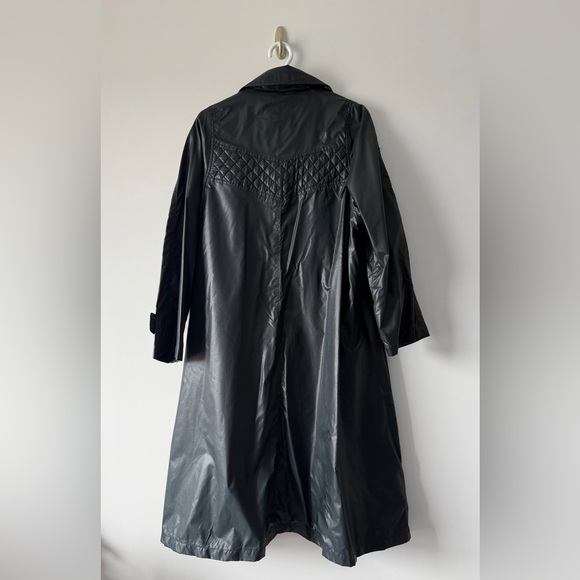 Black A-line Nylon Coat - Picture 4 of 7